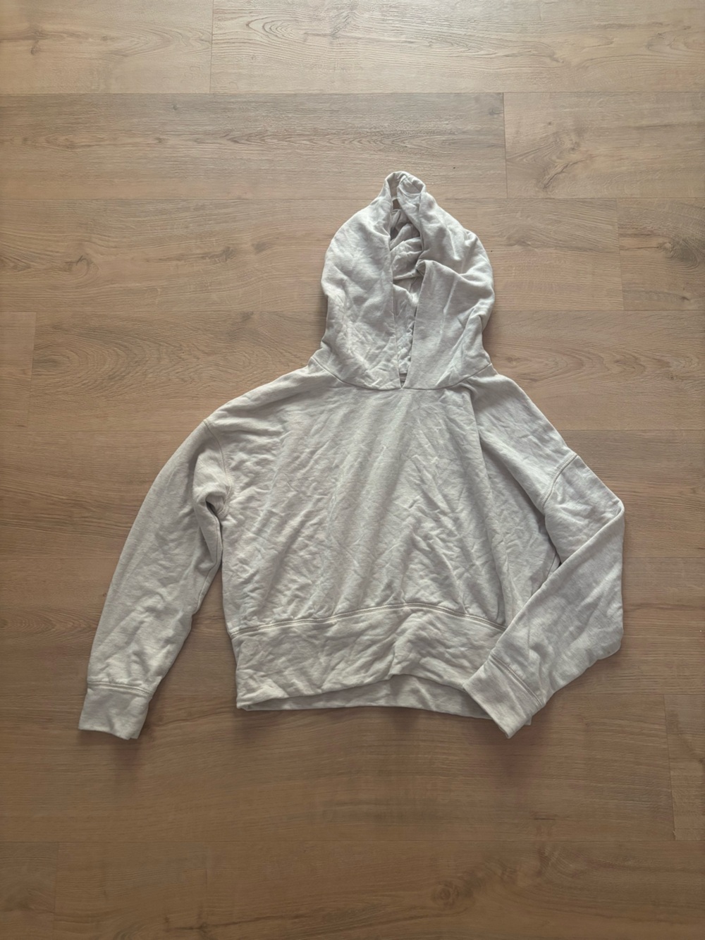 Aerie Offline Cropped Hoodie Sweatshirt in Oatmeal